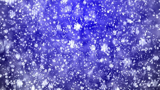 New Year's frosty background and falling snowflakes