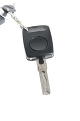 Car keys isolated on white background