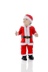 Cheerful boy in Santa Claus hat