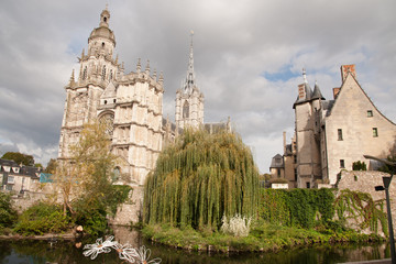 Obraz premium Gothic Notre Dame cathedral in Evreux, Normandy