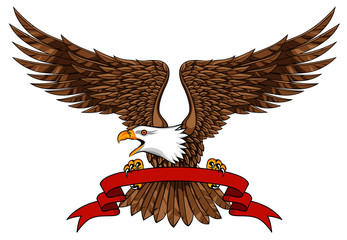 Eagle with emblem