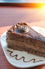 piece of chocolate cake