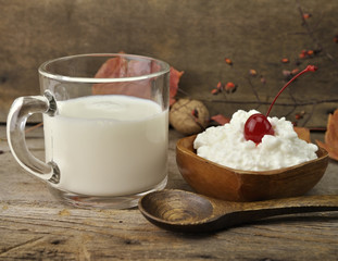 Milk And Cottage Cheese