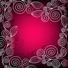 Christmas pink-red frame