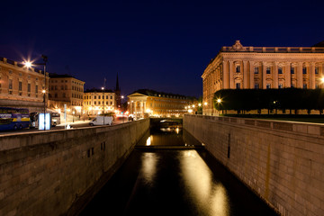 Fototapeta na wymiar River channel in Stockholm