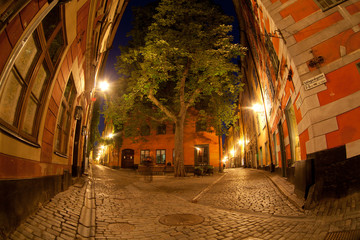 Fototapeta na wymiar Ghost in the Stockholm street