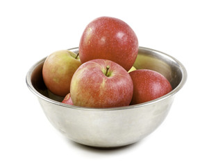 Freshly washed apples in colander