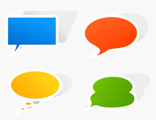 Set of icons of clouds for conversation © aleksander1