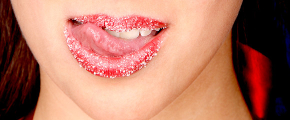 Lippen mit Zucker