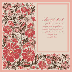 Flower card design.