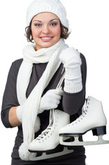girl with figure skates