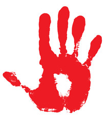 main, empreinte et meurte