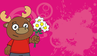 reindeer kid cartoon background6