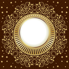 Gold vintage frame
