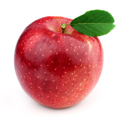 Sweet apple with leaves