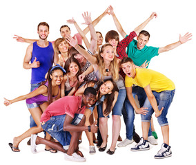 Obraz premium Group people on isolated.