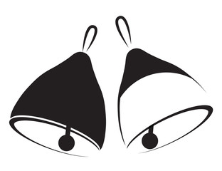 Bell sketch for  Christmas or wedding with bow