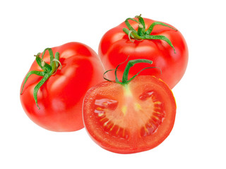 Tomato isolated on white background
