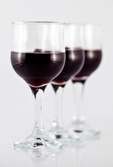 three glasses of wine