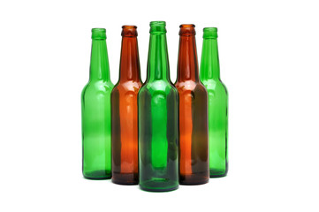 colored beer bottles