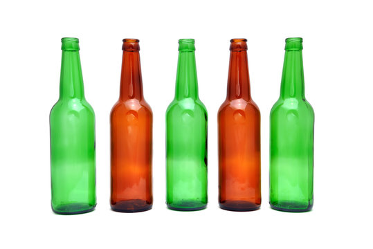 colored beer bottles