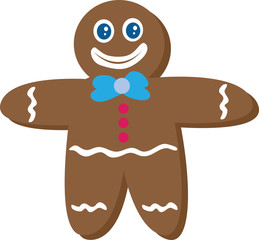 Gingerbread Man cookie smiling