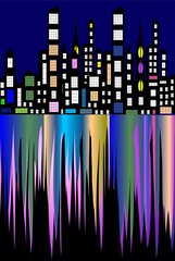 miasto nocą © klatki