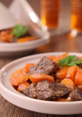 tajine, beef and carrot