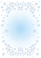 Frosted glass, winter background