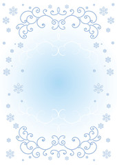 Frosted glass, winter background