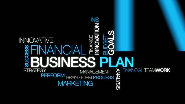 Business plan finance strategy tag cloud text video