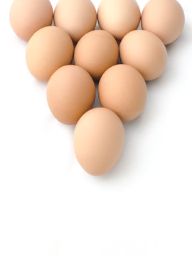 Egg arranged in triangle