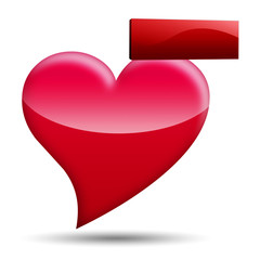 Icono favorito 3D con simbolo quitar