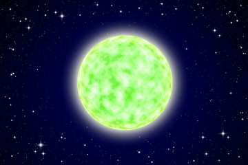 Full moon in night sky