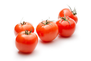 Tomatoes isolated on white background