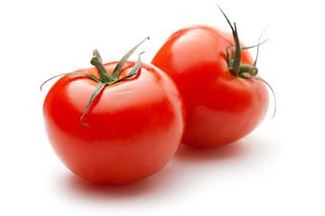 Tomatoes isolated on white background