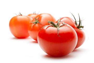 Tomatoes isolated on white background