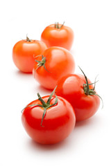 Tomatoes isolated on white background