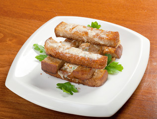 Garlic bread with herbs