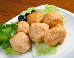 Baked potatoes wedges.Italian cuisine