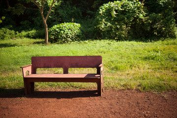 cemented bench in ground