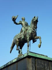 Fototapeta na wymiar A statue of the Dutch King William II in the Netherlands