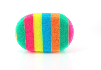 Color sponge over white