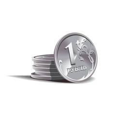 ruble  coins vector illustration, financial theme - 37068511
