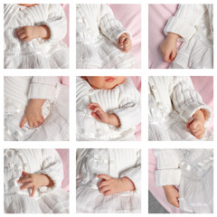 Baby hands collage
