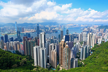 Fototapeta premium Hong Kong cityscape view from the peak