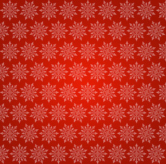 Snowflakes on a red wallpaper background