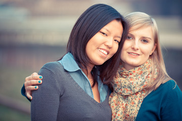 Chinese and Russian Women Portrait