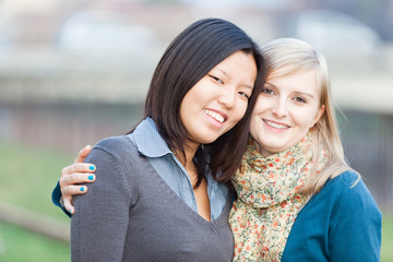 Chinese and Russian Women Portrait