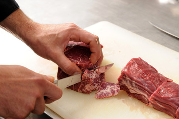 Steaks vorbereiten - schneiden